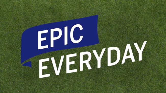 Epic Everyday logo on a field of green grass